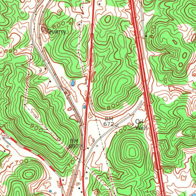 United States Geological Survey Munfordville, KY (1966, 24000-Scale) digital map