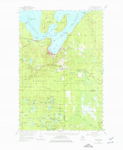 United States Geological Survey Munising, MI (1958, 62500-Scale) digital map