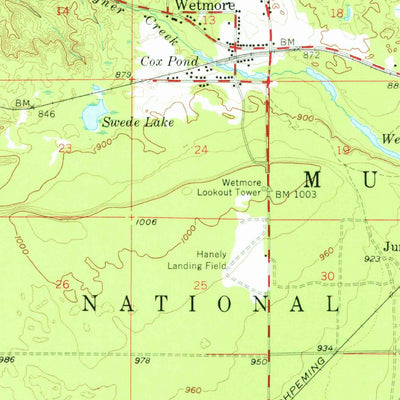 United States Geological Survey Munising, MI (1958, 62500-Scale) digital map