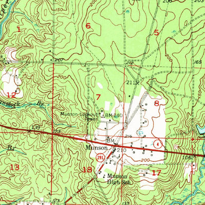 United States Geological Survey Munson, FL-AL (1948, 62500-Scale) digital map