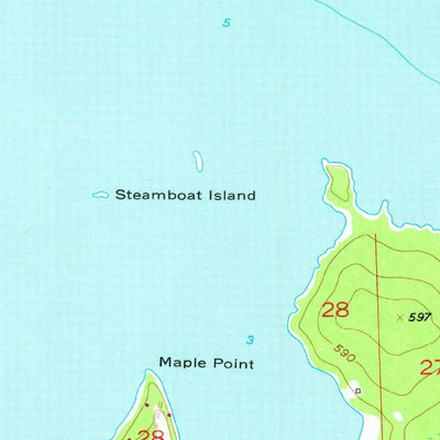 United States Geological Survey Munuscong, MI (1953, 24000-Scale) digital map