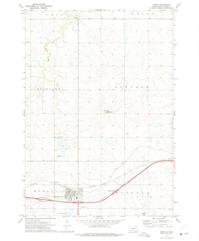 United States Geological Survey Murdo, SD (1972, 24000-Scale) digital map