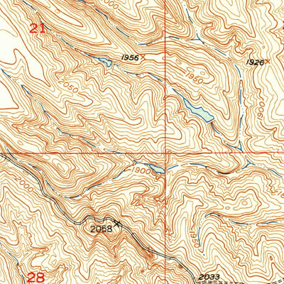 United States Geological Survey Murdo SE, SD (1951, 24000-Scale) digital map