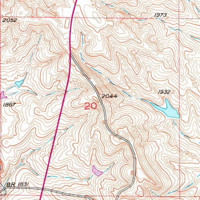 United States Geological Survey Murdo SW, SD (1951, 24000-Scale) digital map