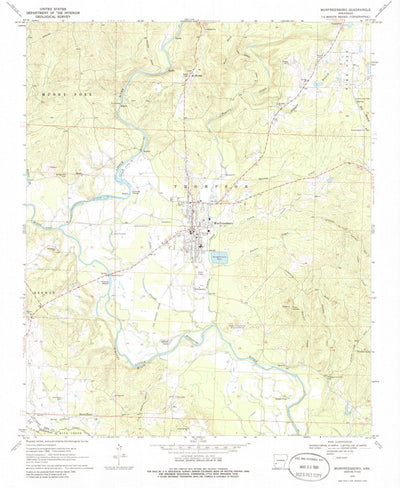 United States Geological Survey Murfreesboro, AR (1970, 24000-Scale) digital map