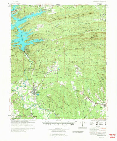United States Geological Survey Murfreesboro, AR (1972, 62500-Scale) digital map