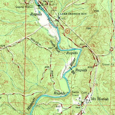 United States Geological Survey Murfreesboro, AR (1972, 62500-Scale) digital map