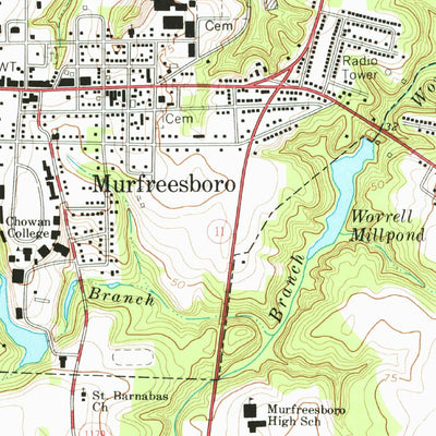 United States Geological Survey Murfreesboro, NC (1973, 24000-Scale) digital map