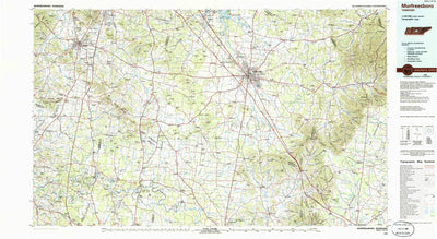 United States Geological Survey Murfreesboro, TN (1985, 100000-Scale) digital map