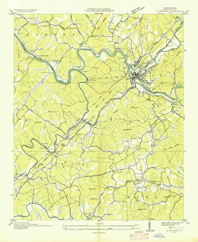 United States Geological Survey Murphy, NC (1934, 24000-Scale) digital map