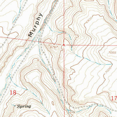 United States Geological Survey Murphy Ridge, UT-WY (1968, 24000-Scale) digital map