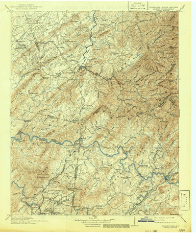 United States Geological Survey Murphy, TN-NC (1914, 125000-Scale) digital map