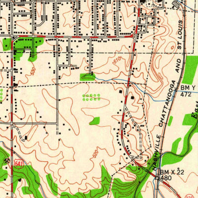 United States Geological Survey Murray, KY-TN (1951, 24000-Scale) digital map