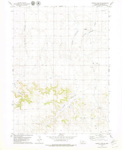 United States Geological Survey Murray Lake SW, NE (1979, 24000-Scale) digital map