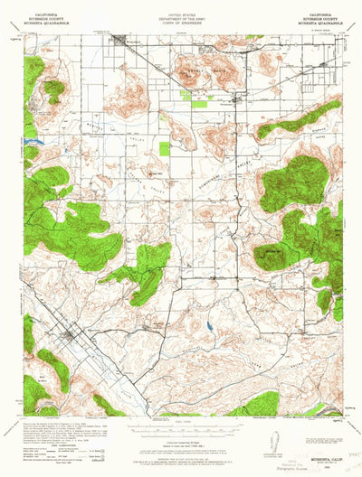 United States Geological Survey Murrienta, CA (1942, 62500-Scale) digital map