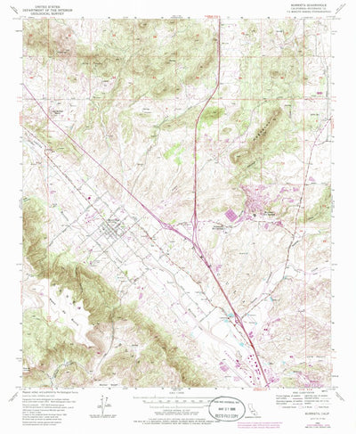 United States Geological Survey Murrieta, CA (1953, 24000-Scale) digital map