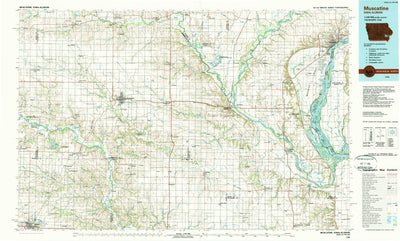 United States Geological Survey Muscatine, IA-IL (1984, 100000-Scale) digital map
