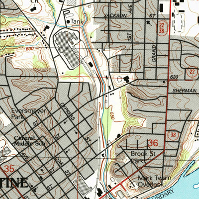 United States Geological Survey Muscatine, IA-IL (1991, 24000-Scale) digital map