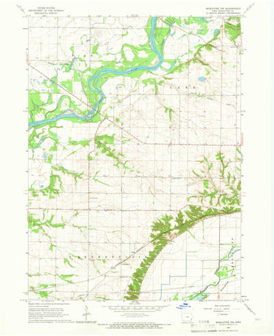 United States Geological Survey Muscatine NW, IA (1965, 24000-Scale) digital map
