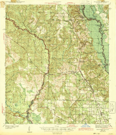 United States Geological Survey Muscogee, AL-FL (1943, 62500-Scale) digital map