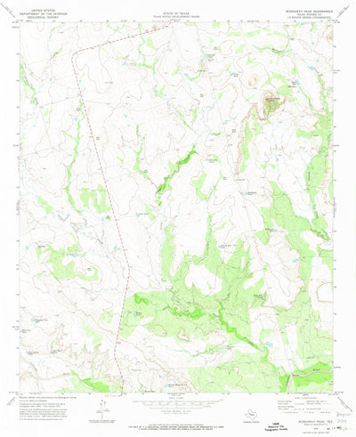 United States Geological Survey Mushaway Peak, TX (1970, 24000-Scale) digital map