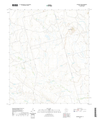 United States Geological Survey Mushaway Peak, TX (2022, 24000-Scale) digital map