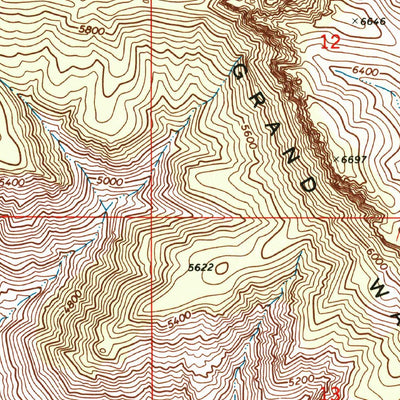United States Geological Survey Music Mountains NE, AZ (1968, 24000-Scale) digital map