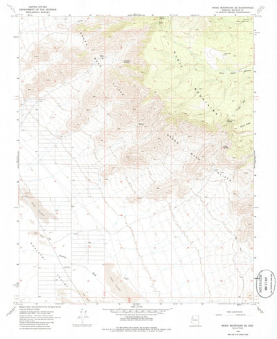 United States Geological Survey Music Mountains SE, AZ (1968, 24000-Scale) digital map