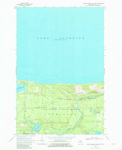 United States Geological Survey Muskallonge Lake East, MI (1968, 24000-Scale) digital map