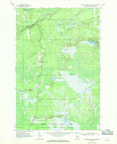 United States Geological Survey Muskallonge Lake SE, MI (1968, 24000-Scale) digital map