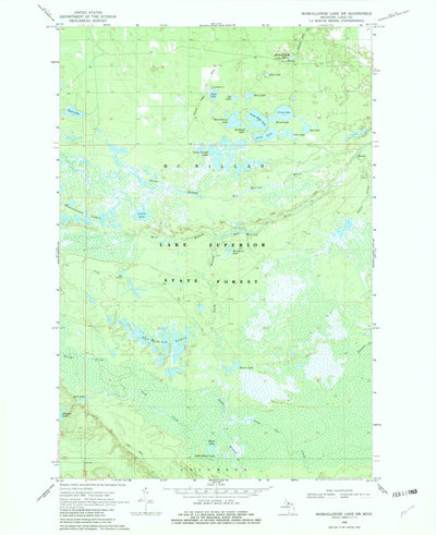 United States Geological Survey Muskallonge Lake SW, MI (1968, 24000-Scale) digital map