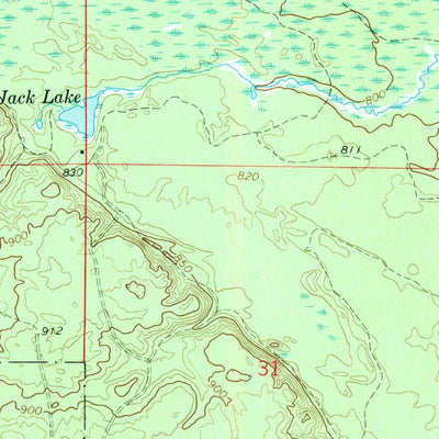 United States Geological Survey Muskallonge Lake SW, MI (1968, 24000-Scale) digital map