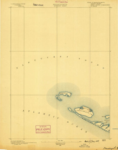 United States Geological Survey Muskeget, MA (1889, 62500-Scale) digital map