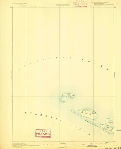 United States Geological Survey Muskeget, MA (1893, 62500-Scale) digital map