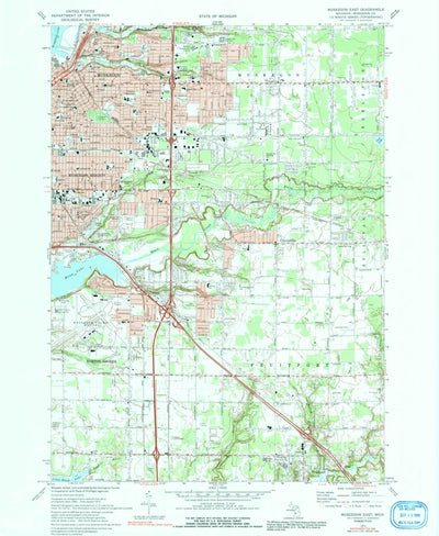 United States Geological Survey Muskegon East, MI (1972, 24000-Scale) digital map