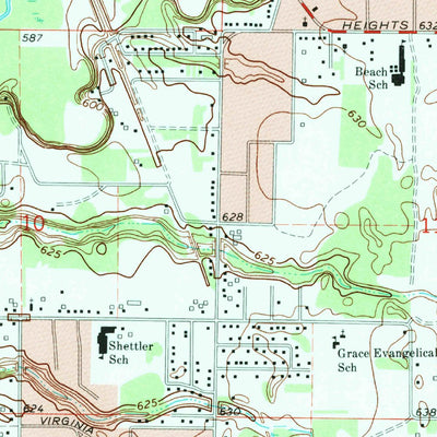 United States Geological Survey Muskegon East, MI (1972, 24000-Scale) digital map