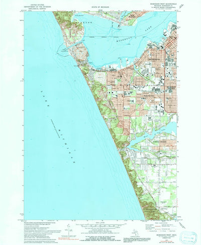 United States Geological Survey Muskegon West, MI (1972, 24000-Scale) digital map