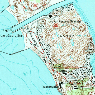 United States Geological Survey Muskegon West, MI (1972, 24000-Scale) digital map