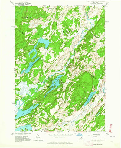 United States Geological Survey Muskellunge Lake, NY (1961, 24000-Scale) digital map