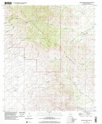 United States Geological Survey Muskhog Mountain, AZ (1996, 24000-Scale) digital map