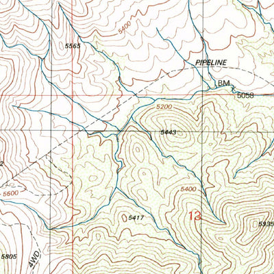United States Geological Survey Muskhog Mountain, AZ (1996, 24000-Scale) digital map