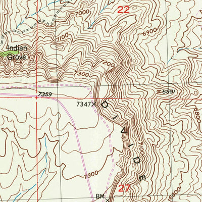 United States Geological Survey Muskrat Basin, WY (1952, 24000-Scale) digital map