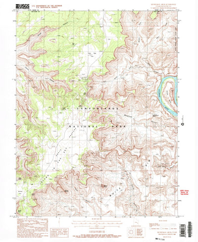 United States Geological Survey Musselman Arch, UT (1988, 24000-Scale) digital map
