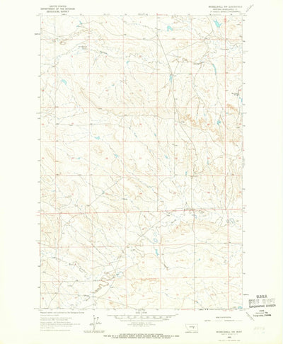 United States Geological Survey Musselshell NW, MT (1963, 24000-Scale) digital map