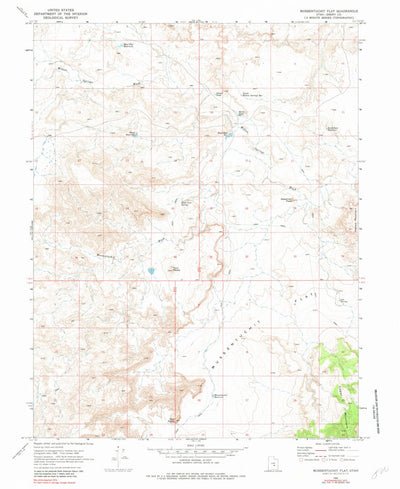 United States Geological Survey Mussentuchit Flat, UT (1968, 24000-Scale) digital map