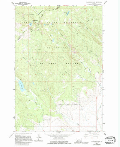 United States Geological Survey Mussigbrod Lake, MT (1977, 24000-Scale) digital map