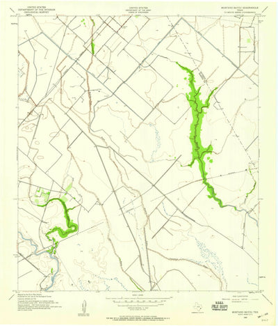 United States Geological Survey Mustang Bayou, TX (1943, 24000-Scale) digital map