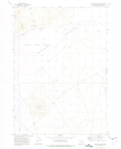 United States Geological Survey Mustang Butte, OR (1972, 24000-Scale) digital map
