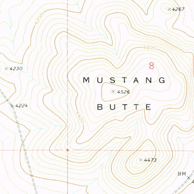 United States Geological Survey Mustang Butte, OR (1972, 24000-Scale) digital map