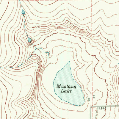 United States Geological Survey Mustang Lake, TX (1971, 24000-Scale) digital map